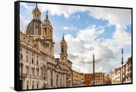 Italy, Rome. Piazza Navona, looking north.-Alison Jones-Framed Stretched Canvas