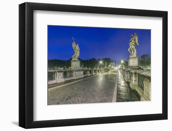 Italy, Rome, Ponte Sant'Angelo at Dawn, also Called St. Peters Bridge-Rob Tilley-Framed Photographic Print