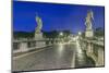 Italy, Rome, Ponte Sant'Angelo at Dawn, also Called St. Peters Bridge-Rob Tilley-Mounted Photographic Print