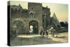 Italy, Rome, Porta San Paolo (St. Paul's Gate) and Pyramid of Caius Cestius-Ettore Roesler Franz-Stretched Canvas