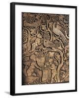 Italy, Rome, Roman Marble Sarcophagus with Relief Depicting Nuptial Rite, Cupids Harvesting Grapes-null-Framed Giclee Print