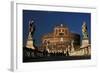 Italy. Rome. Saint Angelo Bridge and Hadrian's Mausoleum-null-Framed Giclee Print