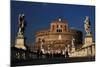 Italy. Rome. Saint Angelo Bridge and Hadrian's Mausoleum-null-Mounted Giclee Print