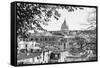 Italy, Rome. St Peter's dome from Viale della Trinita dei Monti.-Alison Jones-Framed Stretched Canvas