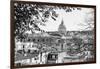 Italy, Rome. St Peter's dome from Viale della Trinita dei Monti.-Alison Jones-Framed Photographic Print