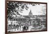 Italy, Rome. St Peter's dome from Viale della Trinita dei Monti.-Alison Jones-Framed Photographic Print