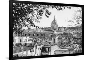 Italy, Rome. St Peter's dome from Viale della Trinita dei Monti.-Alison Jones-Framed Photographic Print