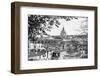 Italy, Rome. St Peter's dome from Viale della Trinita dei Monti.-Alison Jones-Framed Photographic Print