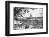 Italy, Rome. St Peter's dome from Viale della Trinita dei Monti.-Alison Jones-Framed Photographic Print