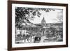 Italy, Rome. St Peter's dome from Viale della Trinita dei Monti.-Alison Jones-Framed Photographic Print