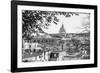 Italy, Rome. St Peter's dome from Viale della Trinita dei Monti.-Alison Jones-Framed Photographic Print