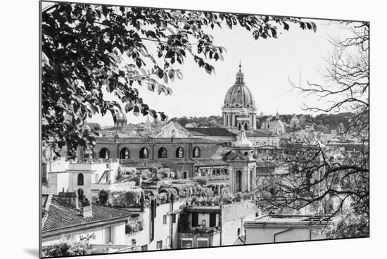 Italy, Rome. St Peter's dome from Viale della Trinita dei Monti.-Alison Jones-Mounted Photographic Print