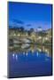 Italy, Rome, Tiber River and Ponte Vittorio Emanuele at Twilight-Rob Tilley-Mounted Photographic Print