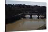 Italy. Rome. Tiber River from Castel Sant'Angelo-null-Stretched Canvas