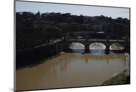 Italy. Rome. Tiber River from Castel Sant'Angelo-null-Mounted Giclee Print
