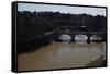 Italy. Rome. Tiber River from Castel Sant'Angelo-null-Framed Stretched Canvas