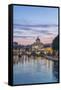 Italy, Rome, Tiber River Sunset-Rob Tilley-Framed Stretched Canvas