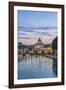 Italy, Rome, Tiber River Sunset-Rob Tilley-Framed Premium Photographic Print