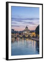 Italy, Rome, Tiber River Sunset-Rob Tilley-Framed Premium Photographic Print