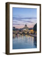 Italy, Rome, Tiber River Sunset-Rob Tilley-Framed Photographic Print