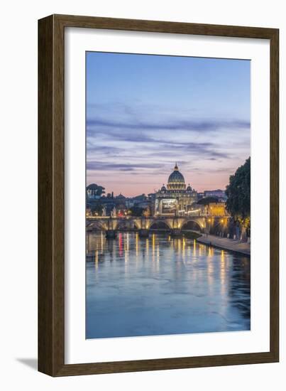 Italy, Rome, Tiber River Sunset-Rob Tilley-Framed Photographic Print