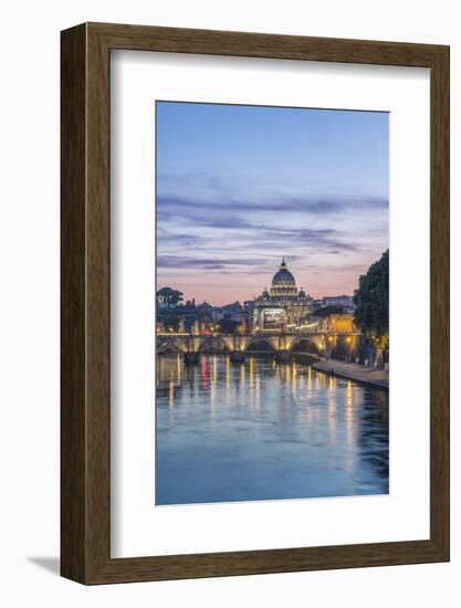 Italy, Rome, Tiber River Sunset-Rob Tilley-Framed Photographic Print