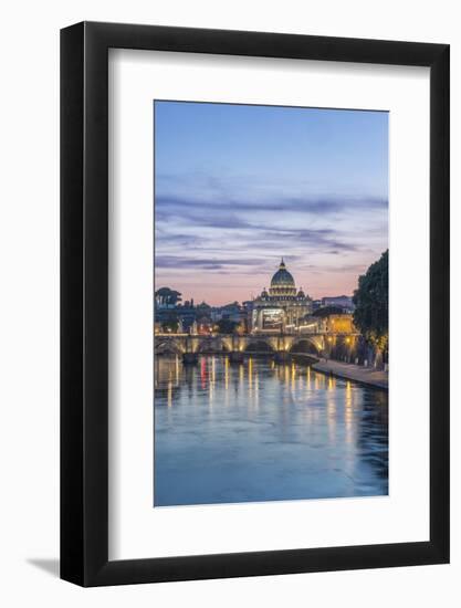 Italy, Rome, Tiber River Sunset-Rob Tilley-Framed Photographic Print