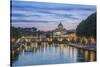 Italy, Rome, Tiber River Sunset-Rob Tilley-Stretched Canvas