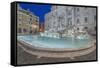 Italy, Rome, Trevi Fountain at dawn-Rob Tilley-Framed Stretched Canvas