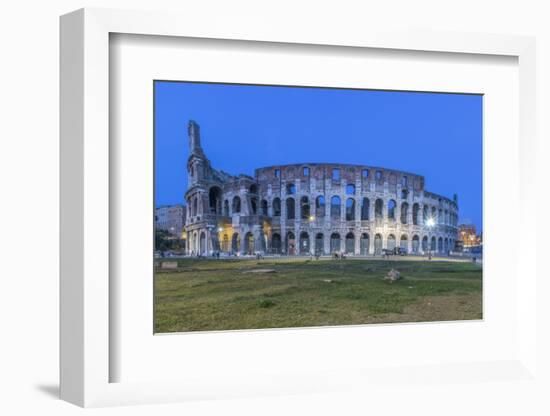 Italy, Rome, Twilight Colosseum-Rob Tilley-Framed Photographic Print