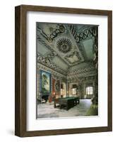 Italy, Royal Sarre Castle, Recreation Hall Decorated with Frescoes-null-Framed Giclee Print