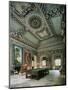 Italy, Royal Sarre Castle, Recreation Hall Decorated with Frescoes-null-Mounted Giclee Print