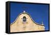 Italy, Sardinia, Gavoi. the Bell and Cross of an Old Church, Backed by a Blue Sky-Alida Latham-Framed Stretched Canvas