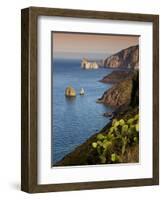 Italy, Sardinia, Nebida, Coastline, Sea, Dusk, Europe, South Island, West Coast, Scenery-Steffen Beuthan-Framed Photographic Print