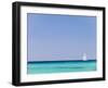 Italy, Sardinia, Olbia-Tempo, Berchidda, a Sailing Boat Out at Sea-Nick Ledger-Framed Photographic Print