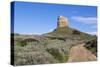 Italy, Sardinia, Oristano. Dirt Road Leading around the Torre Spangla Di San Giovanni Di Sinis-Alida Latham-Stretched Canvas