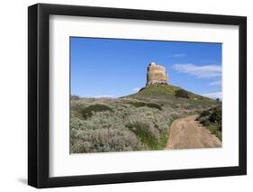 Italy, Sardinia, Oristano. Dirt Road Leading around the Torre Spangla Di San Giovanni Di Sinis-Alida Latham-Framed Photographic Print