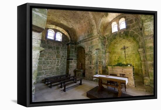 Italy, Sardinia, Oristano. the Apse and Pews of the Church of San Giovanni-Alida Latham-Framed Stretched Canvas