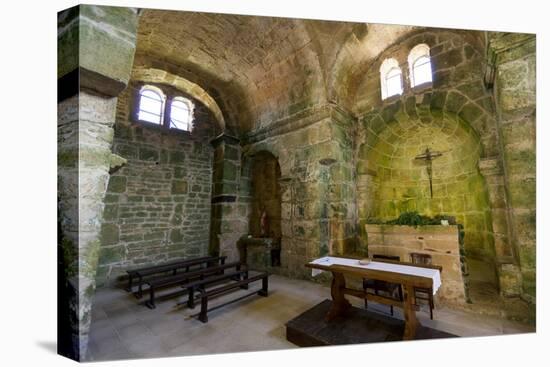 Italy, Sardinia, Oristano. the Apse and Pews of the Church of San Giovanni-Alida Latham-Stretched Canvas