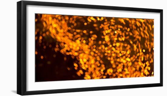 Italy, Sardinia, Ovodda. Off Focus Fire and Glowing Embers-Alida Latham-Framed Photographic Print