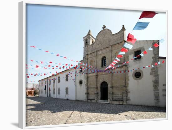 Italy, Sardinia, Pozzomaggiore, Chiesa Madonna Della Salute, Pendant Garlands-Brigitte Protzel-Framed Photographic Print