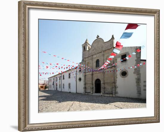 Italy, Sardinia, Pozzomaggiore, Chiesa Madonna Della Salute, Pendant Garlands-Brigitte Protzel-Framed Photographic Print