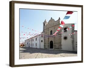 Italy, Sardinia, Pozzomaggiore, Chiesa Madonna Della Salute, Pendant Garlands-Brigitte Protzel-Framed Photographic Print