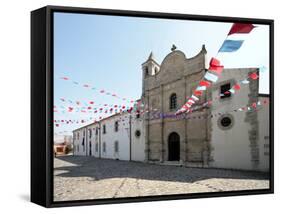 Italy, Sardinia, Pozzomaggiore, Chiesa Madonna Della Salute, Pendant Garlands-Brigitte Protzel-Framed Stretched Canvas