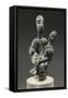 Italy, Sardinia Region, Bronze Statuette known as Mother with Child, from Urzulei-null-Framed Stretched Canvas