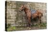 Italy, Sardinia, Santu Lussurgiu. a Horse Waiting for it's Rider at the Carrela E Nanti Festival-Alida Latham-Stretched Canvas