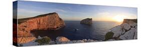 Italy, Sardinia, Sassari District, Alghero, Capo Caccia, Characteristic White Cliffs of Capo Caccia-Francesco Iacobelli-Stretched Canvas