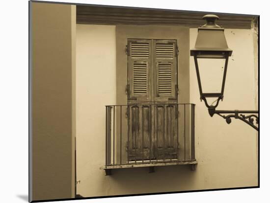 Italy, Sardinia, Western Sardinia, Bosa, Shutters and Balcony-Walter Bibikow-Mounted Photographic Print