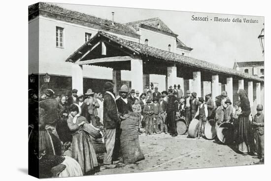 Italy, Sassari, Vegetable Market, Photograph-null-Stretched Canvas