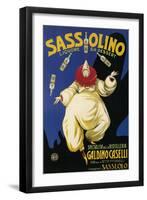 Italy - Sassolino Liquore da Dessert Promotional Poster-Lantern Press-Framed Art Print